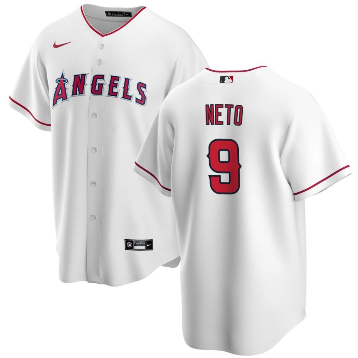 Personalized Men’s Los Angeles Angels #9 Zach Neto White Cool Base Stitched Baseball Jersey