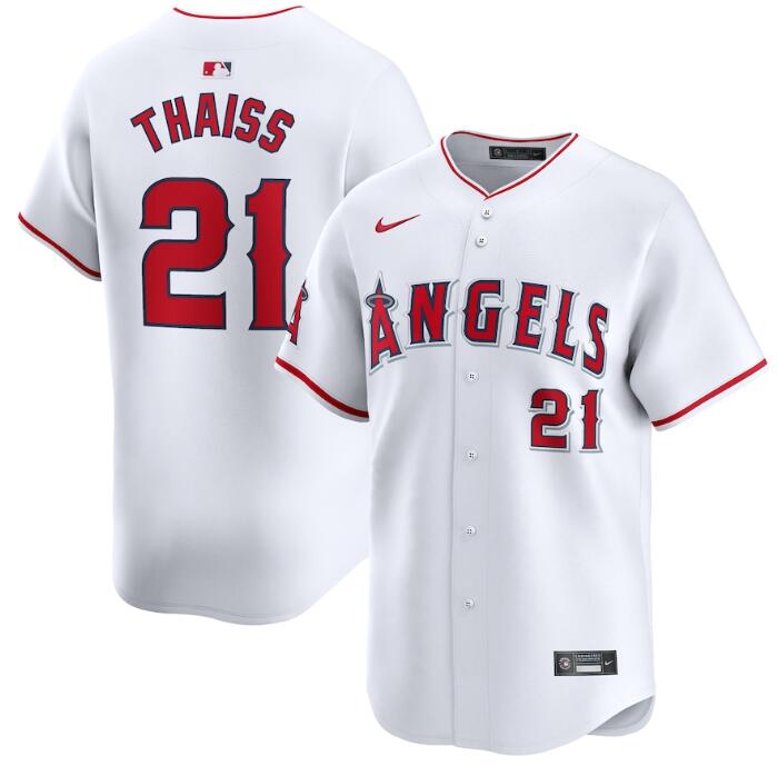 Personalized Men’s Los Angeles Angels #21 Matt Thaisse White Home Limited Stitched Baseball Jersey