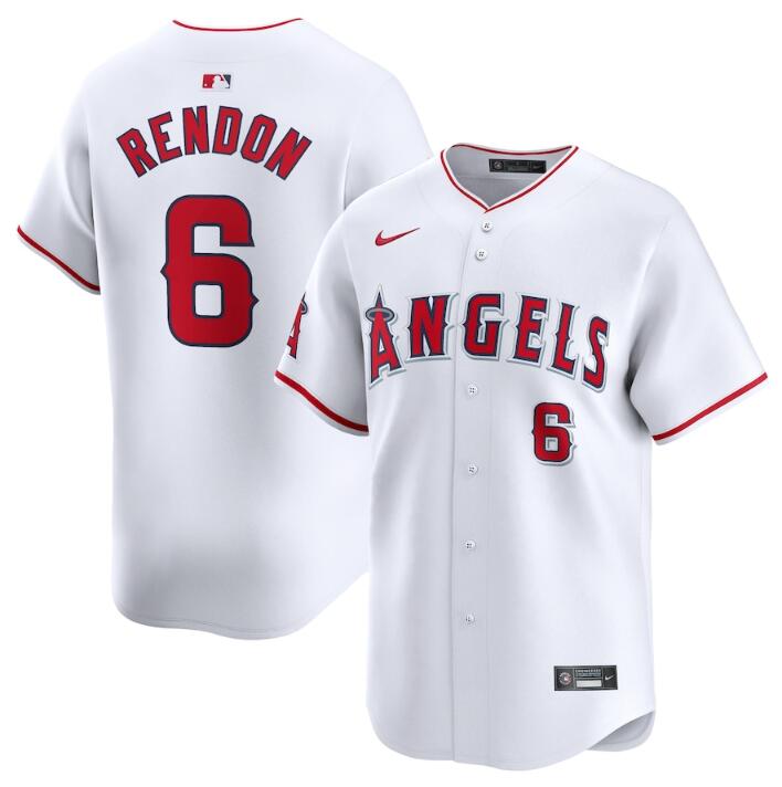 Personalized Men’s Los Angeles Angels #6 Anthony Rendon White Home Limited Stitched Baseball Jersey