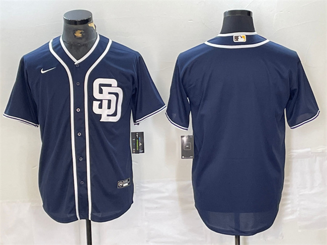 Personalized Men’s San Diego Padres Blank Navy Cool Base Stitched Baseball Jersey