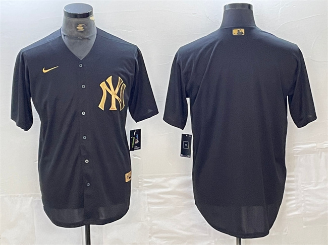 Personalized Men’s New York Yankees Blank Black Cool Base Stitched Baseball Jersey
