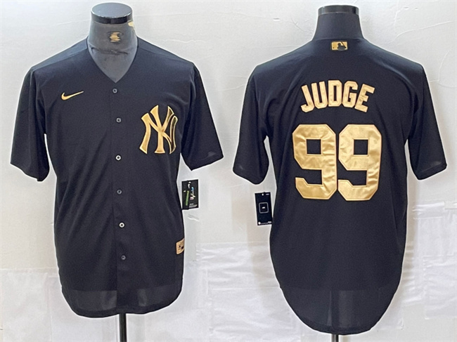 Personalized Men’s New York Yankees #99 Aaron Judge Black Cool Base Stitched Baseball Jersey