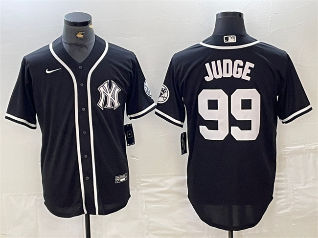 Personalized Men’s New York Yankees #99 Aaron Judge Black Cool Base Stitched Baseball Jersey 2