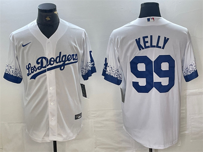 Personalized Men’s Los Angeles Dodgers #99 Joe Kelly White City Connect Cool Base Stitched Baseball Jersey