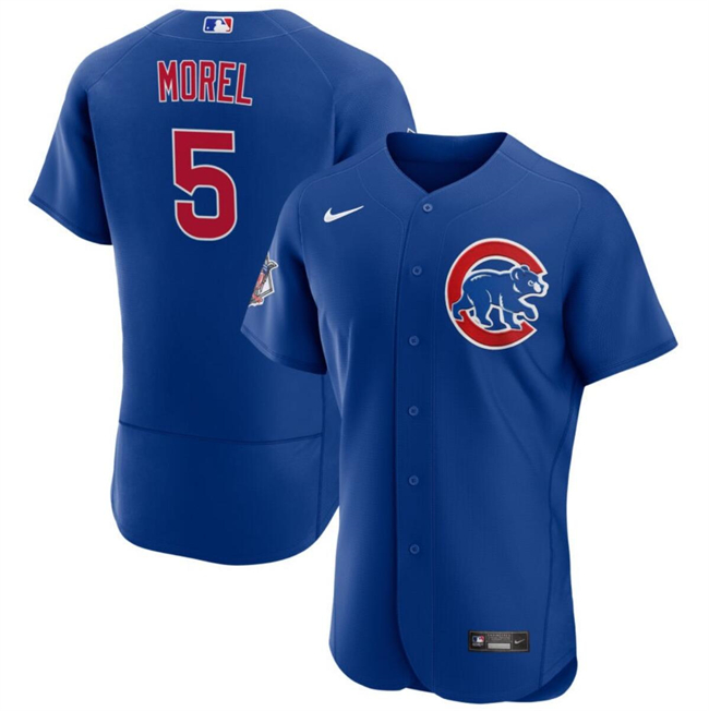 Personalized Men’s Chicago Cubs #5 Christopher Morel Blue Flex Base Stitched Baseball Jersey