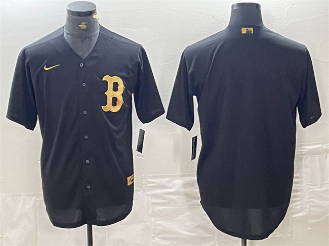 Personalized Men’s Boston Red Sox Blank Black Cool Base Stitched Baseball Jersey