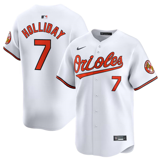 Personalized Men’s Baltimore Orioles #7 Jackson Holliday White 2024 Home Limited Cool Base Stitched Baseball Jersey