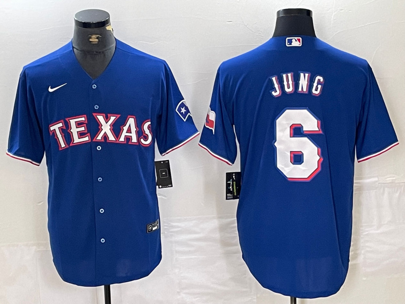 Personalized Men’s Texas Rangers #6 Josh Jung Royal Cool Base Stitched Baseball Jersey