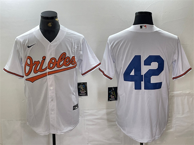 Personalized Men’s Baltimore Orioles #42 Jackie Robinson White Cool Base Stitched Jersey
