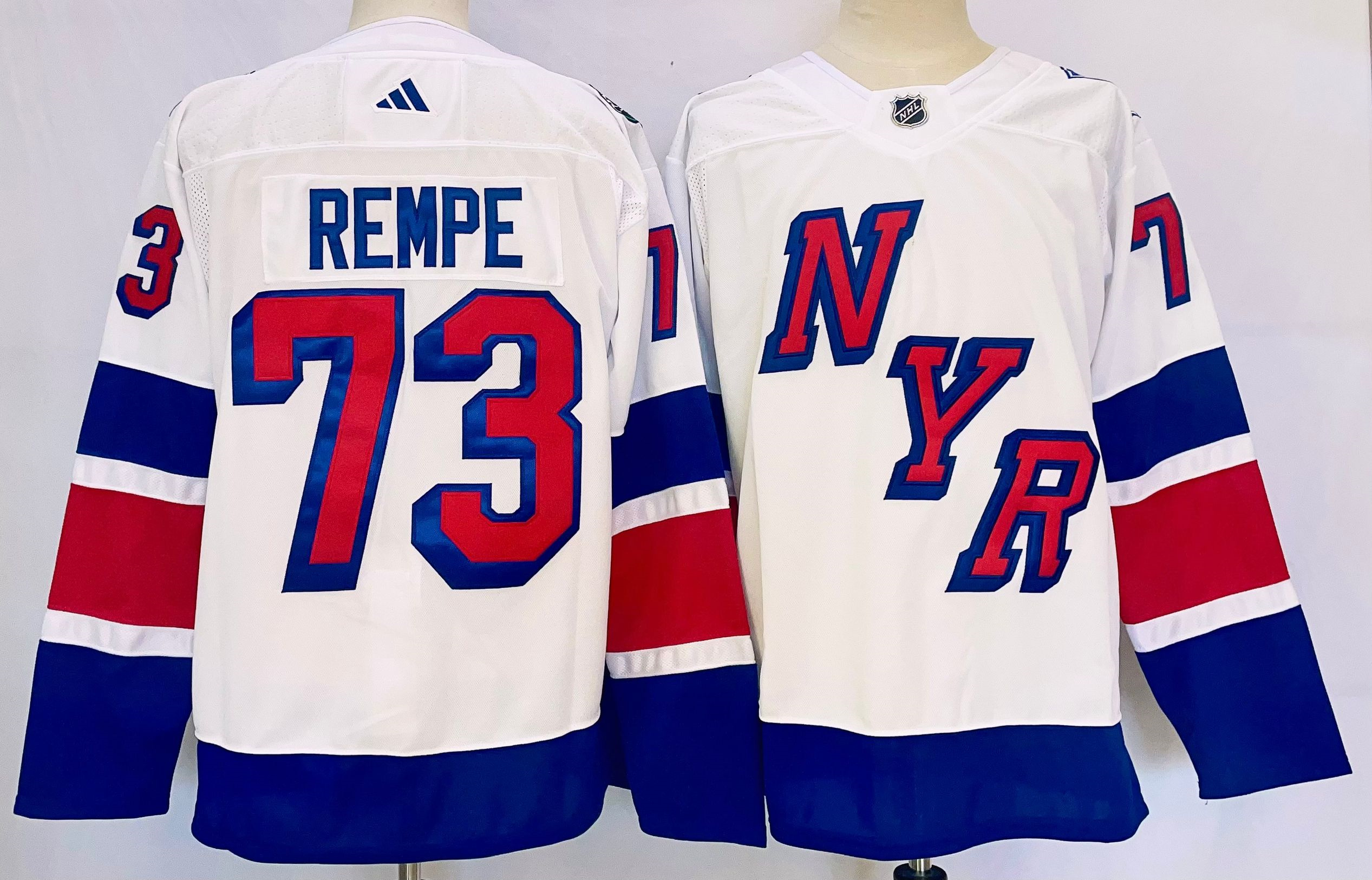 Personalized Men’s New York Rangers #73 Matt Rempe White 2024 Stadi