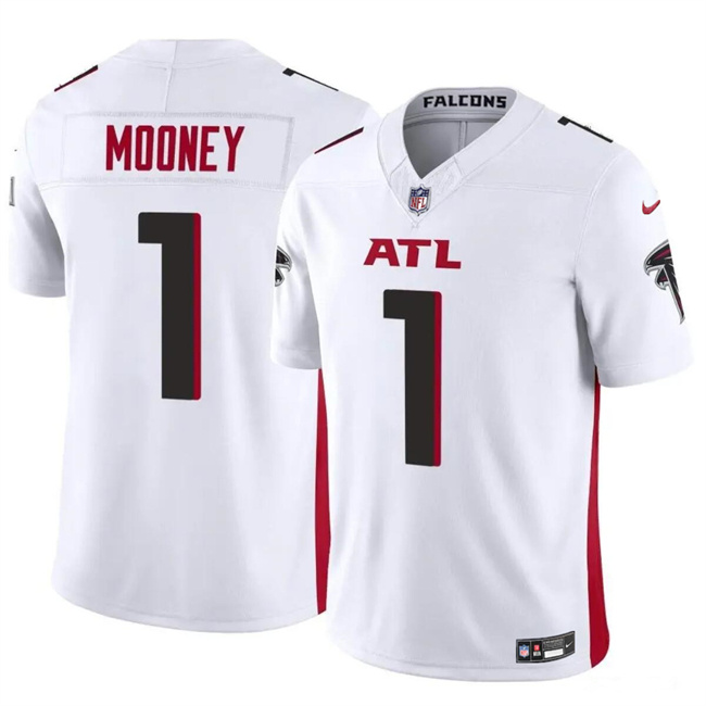 Personalized Youth Atlanta Falcons #1 Darnell Mooney White 2024 F.U.S.E. Untouchable Limited Stitched Football Jersey