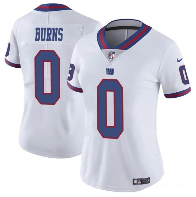 Personalized Women’s New York Giants #0 Brian Burns White Stitched Jersey(Run Small)