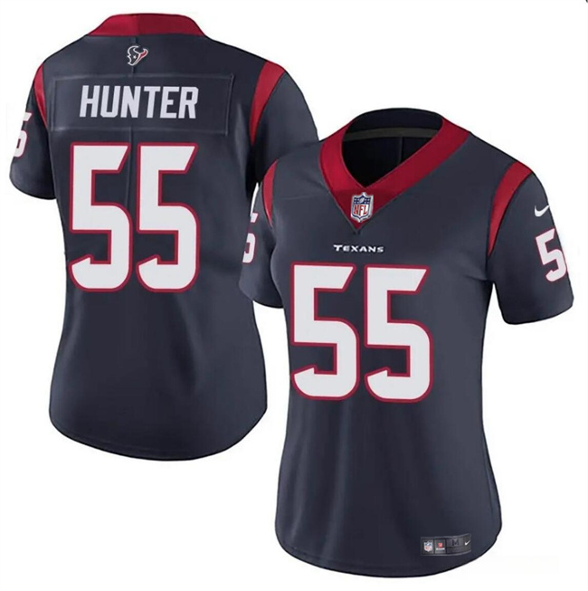 Personalized Women’s Houston Texans #55 Danielle Hunter Navy Untouchable Limited Stitched Jersey (Run Small)