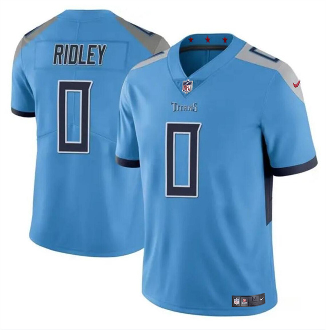 Personalized Men’s Tennessee Titans #0 Calvin Ridley Blue Limited Stitched Football Jersey