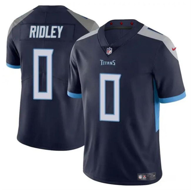 Personalized Men’s Tennessee Titans #0 Calvin Ridley Navy Limited Stitched Football Jersey