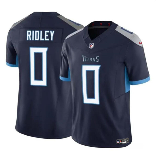 Personalized Men’s Tennessee Titans #0 Calvin Ridley Navy 2023 F.U.S.E. Limited Stitched Football Jersey
