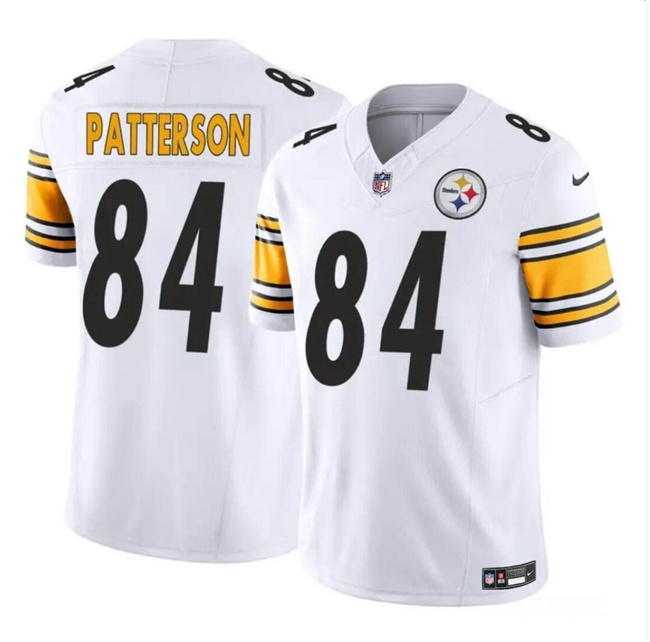 Personalized Men’s Pittsburgh Steelers #84 Cordarrelle Patterson White 2024 F.U.S.E Untouchable Limited Stitched Jersey