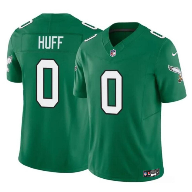 Personalized Men’s Philadelphia Eagles #0 Bryce Huff Kelly Green 2024 F.U.S.E Untouchable Limited Stitched Football Jersey
