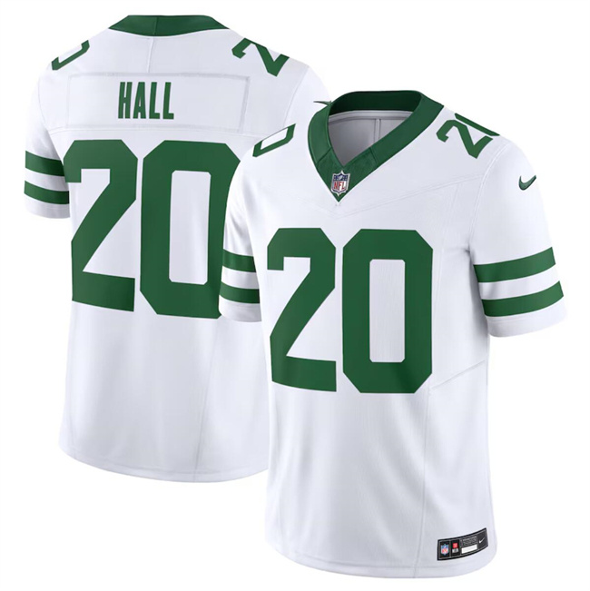 Personalized Men’s New York Jets #20 Breece Hall White 2024 F.U.S.E. Limited Stitched Jersey