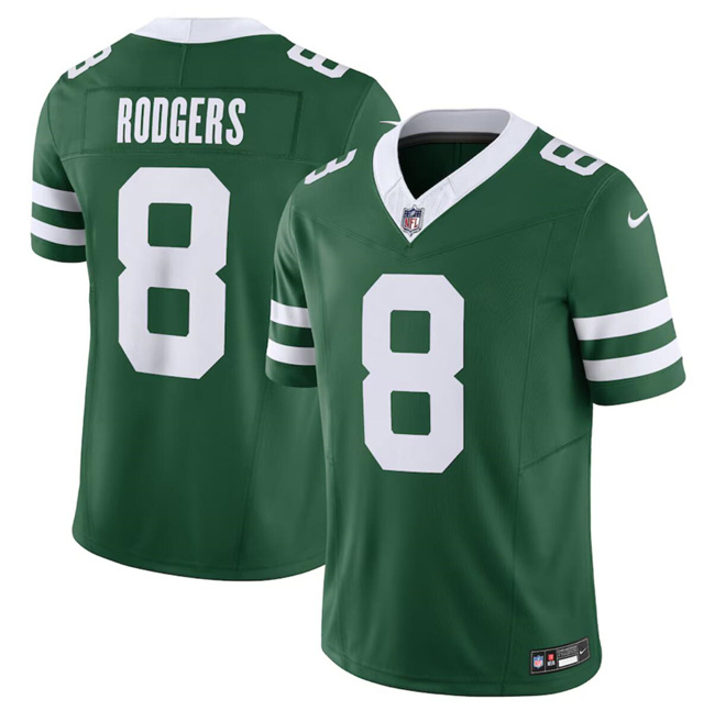 Personalized Men’s New York Jets #8 Aaron Rodgers Green 2024 F.U.S.E. Limited Stitched Jersey