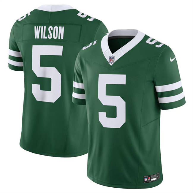 Personalized Men’s New York Jets #5 Garrett Wilson Green 2024 F.U.S.E. Limited Stitched Jersey