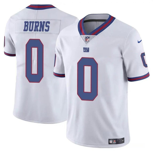 Personalized Men’s New York Giants #0 Brian Burns White Limited Stitched Jersey