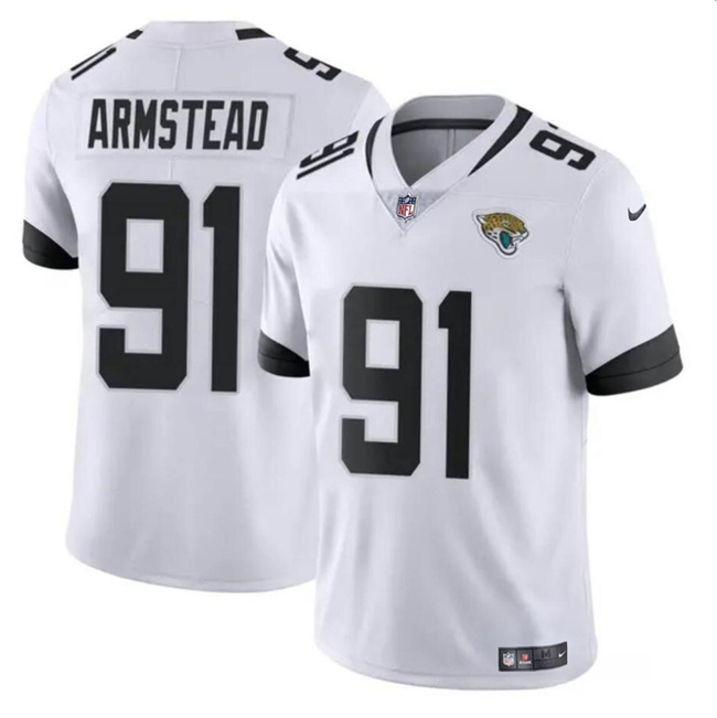 Personalized Men’s Jacksonville Jaguars #91 Arik Armstead White Untouchable Limited Stitched Jersey