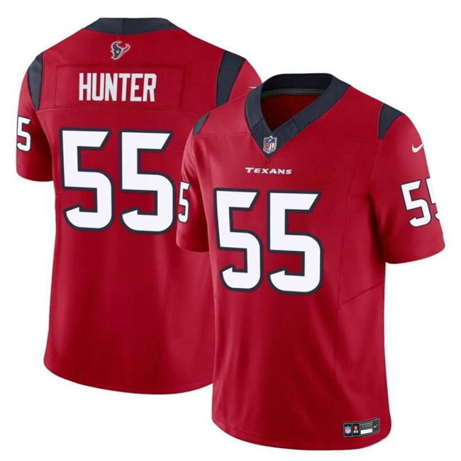 Personalized Men’s Houston Texans #55 Danielle Hunter Red 2024 F.U.S.E Untouchable Stitched Football Jersey
