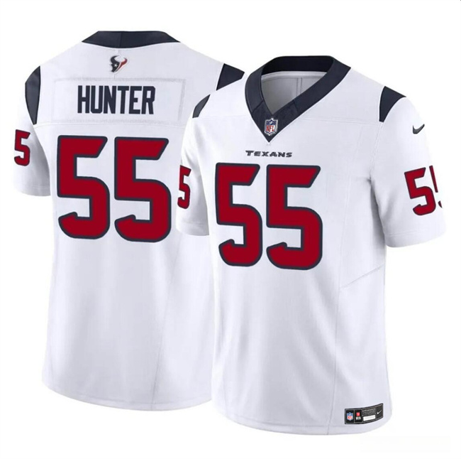 Personalized Men’s Houston Texans #55 Danielle Hunter White 2024 F.U.S.E Untouchable Stitched Football Jersey