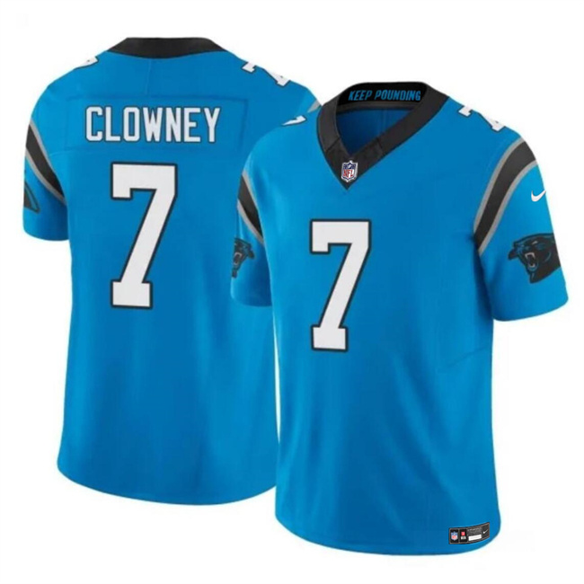 Personalized Men’s Carolina Panthers #7 Jadeveon Clowney Blue 2024 F.U.S.E. Limited Stitched Football Jersey