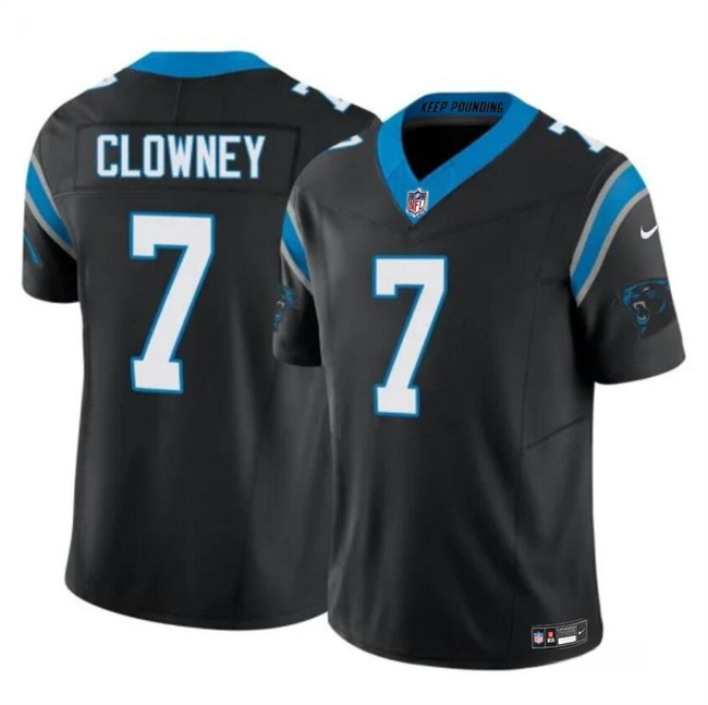 Personalized Men’s Carolina Panthers #7 Jadeveon Clowney Black 2024 F.U.S.E. Limited Stitched Football Jersey