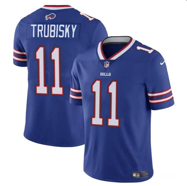 Personalized Men’s Buffalo Bills #11 Mitch Trubisky Blue Untouchable Limited Stitched Football Jersey