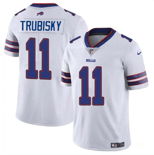 Personalized Men’s Buffalo Bills #11 Mitch Trubisky White Untouchable Limited Stitched Football Jersey