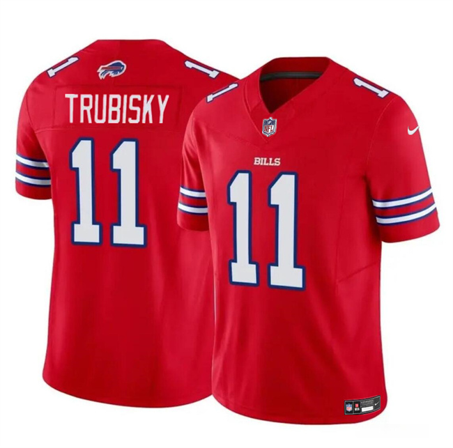 Personalized Men’s Buffalo Bills #11 Mitch Trubisky Red 2023 F.U.S.E. Untouchable Limited Stitched Football Jersey