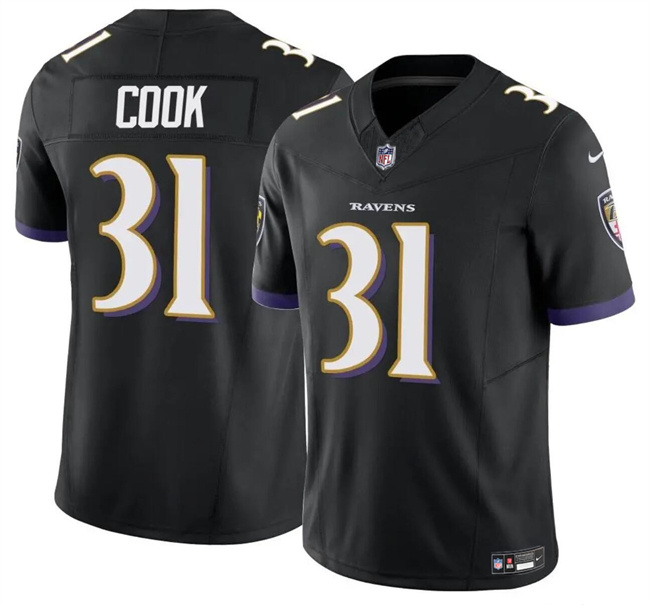 Personalized Men’s Baltimore Ravens #31 Dalvin Cook Black 2024 F.U.S.E. Limited Football Jersey