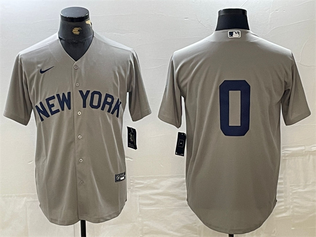 Personalized Men’s New York Yankees #0 Marcus Stroman Grey Cool Base Stitched Baseball Jersey
