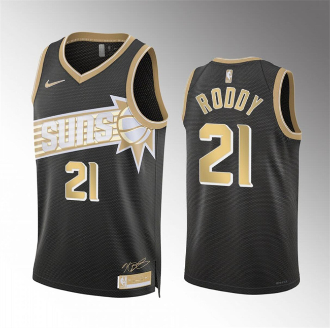Personalized Men’s Phoenix Suns #21 David Roddy Black 2024 Select Series Stitched Basketball Jersey