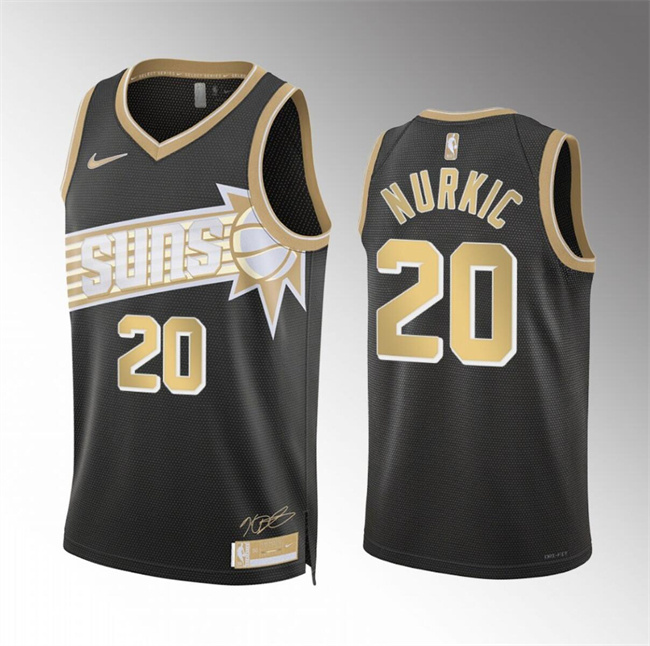 Personalized Men’s Phoenix Suns #20 Jusuf Nurkic Black 2024 Select Series Stitched Basketball Jersey