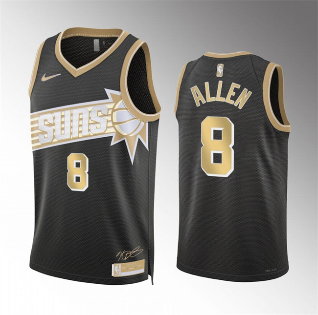 Personalized Men’s Phoenix Suns #8 Grayson Allen Black 2024 Select Series Stitched Basketball Jersey