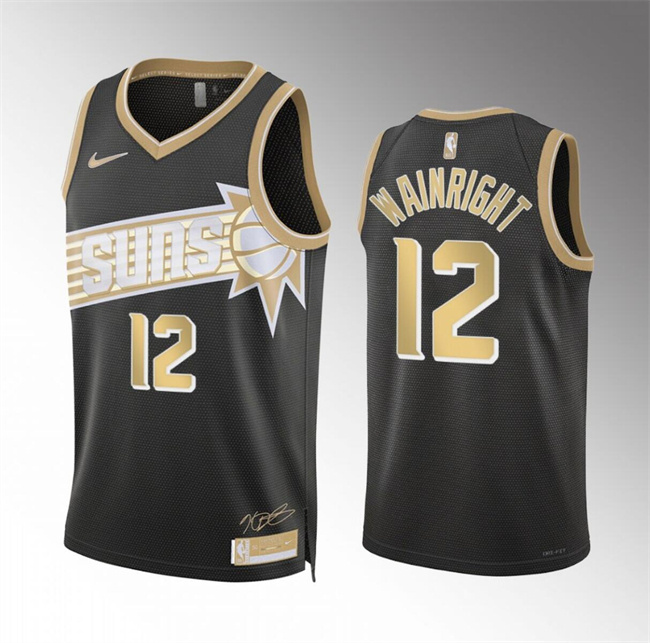 Personalized Men’s Phoenix Suns #12 Ish Wainright Black 2024 Select Series Stitched Basketball Jersey