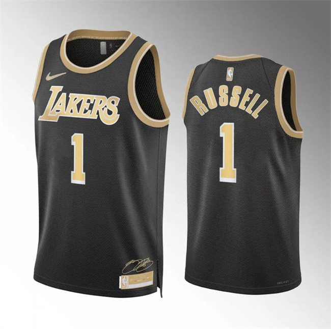 Personalized Men’s Los Angeles Lakers #1 D’Angelo Russell Black 2024 Select Series Stitched Basketball Jersey
