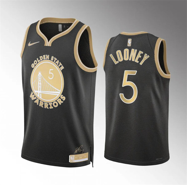 Personalized Men’s Golden State Warriors #5 Kevon Looney Black 2024 Select Series Stitched Basketball Jersey