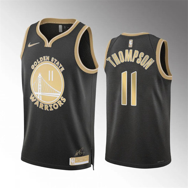 Personalized Men’s Golden State Warriors #11 Klay Thompson Black 2024 Select Series Stitched Basketball Jersey