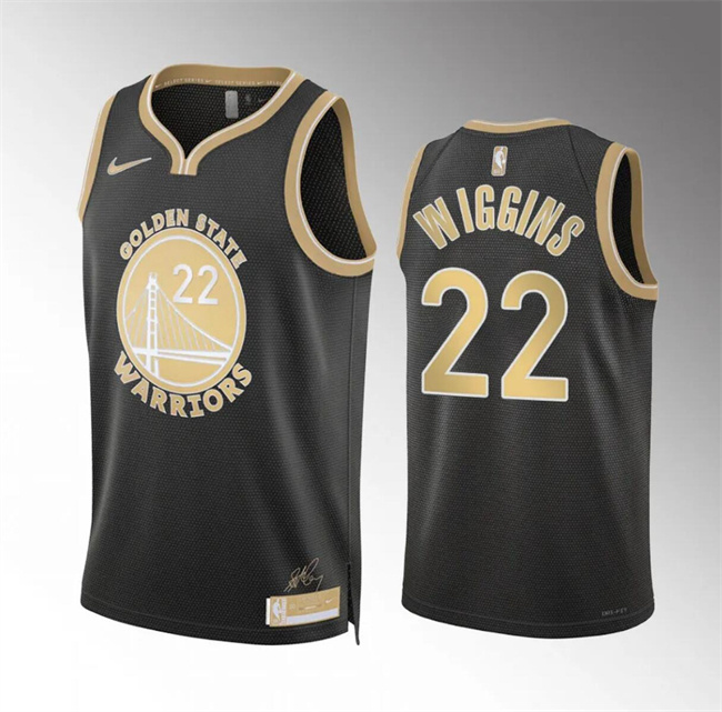 Personalized Men’s Golden State Warriors #22 Andrew Wiggins Black 2024 Select Series Stitched Basketball Jersey