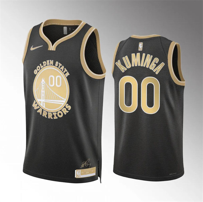 Personalized Men’s Golden State Warriors #00 Jonathan Kuminga Black 2024 Select Series Stitched Basketball Jersey