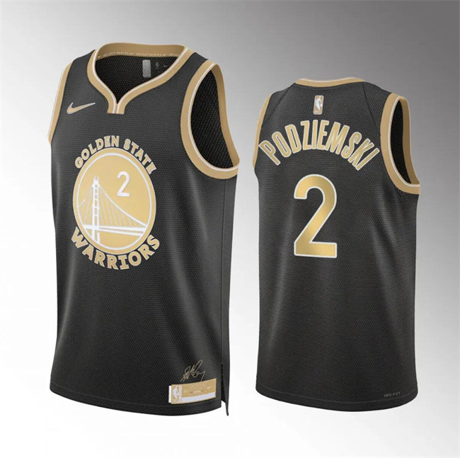 Personalized Men’s Golden State Warriors #2 Brandin Podziemski Black 2024 Select Series Stitched Basketball Jersey