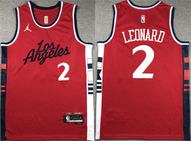 Personalized Men’s Los Angeles Clippers #2 Kawhi Leonard Red Stitched Jersey