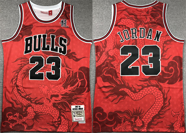 Personalized Men’s Chicago Bulls #23 Michael Jordan Red 1997-98 Throwback Stitched Basketball Jersey
