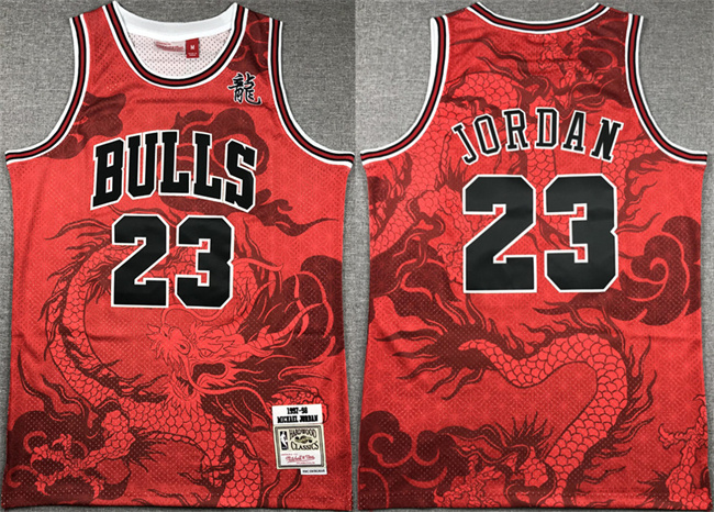 Personalized Men’s Chicago Bulls #23 Michael Jordan Red 1997-98 Throwback Stitched Basketball Jersey