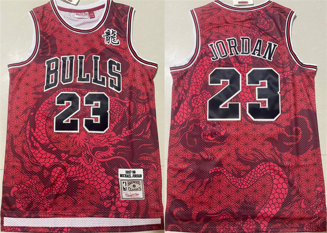 Personalized Men’s Chicago Bulls #23 Michael Jordan Red 1997-98 Throwback Stitched Basketball Jersey